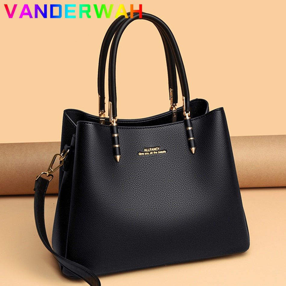 Vintage Women Handbags High Quality Leather Totes Bag Female Top
