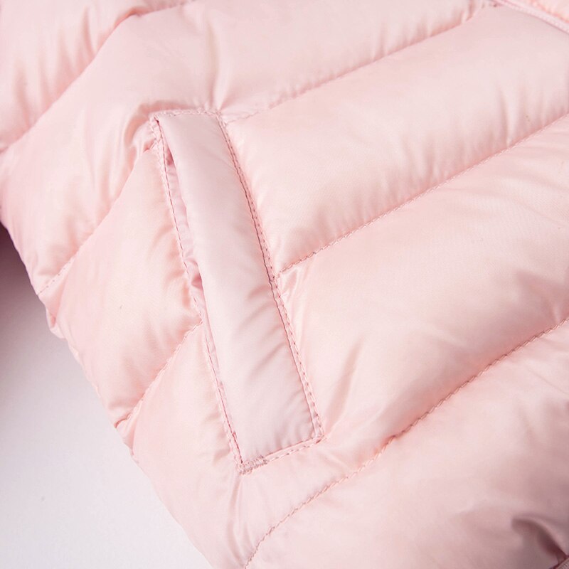 winter baby girls down cartoon coat zipper hooded outerwear