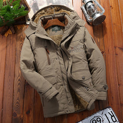 Thicken Warm Parkas Men Plus Size 5XL 6XL Hooded Military Winter Jacket Men