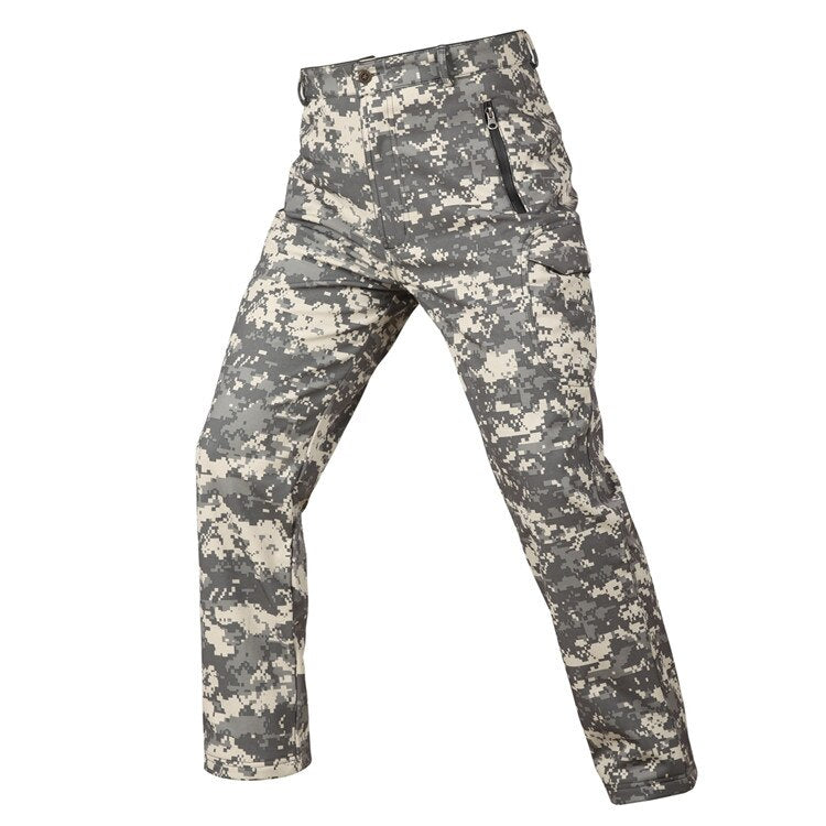 Mege Men Tactical Cargo Pants Camouflage Military Fleece Army