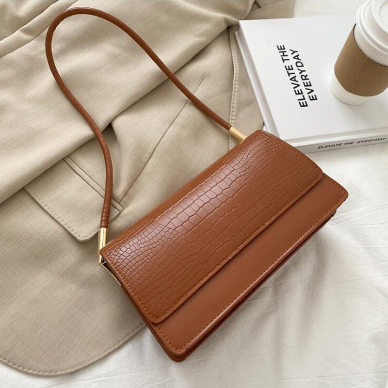 Prints New Bags for Women Luxury Handbags Designer Shoulder Bag Fashion PU Leather Female Underarm Bag