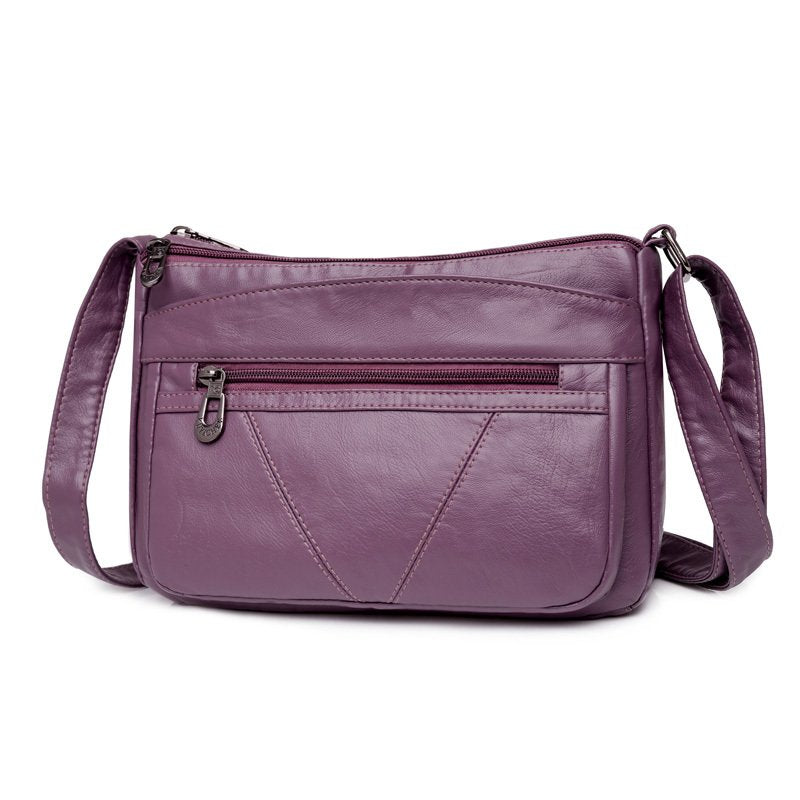 Vintage Women Handbag Purse Pu Leather Shoulder Bag Pockets Crossbody Bag