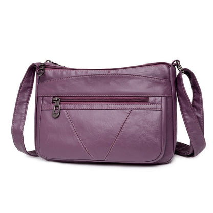 Vintage Women Handbag Purse Pu Leather Shoulder Bag Pockets Crossbody Bag