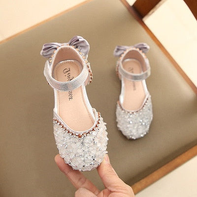 Children Princess Shoes Baby Girls Flat Bling Leather Sandals Fashion