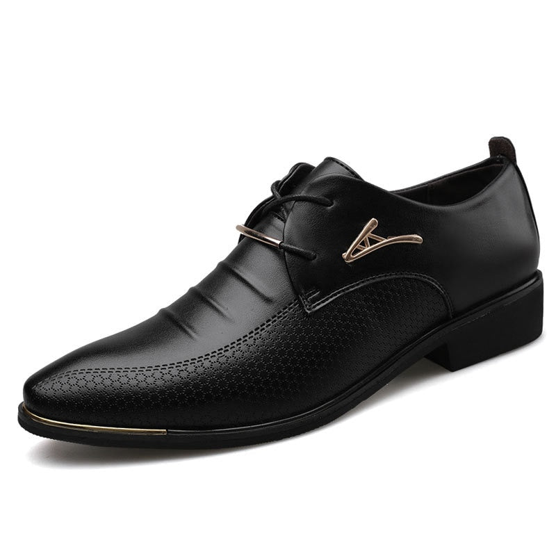 Plus Size 48 Leather Formal Shoes Men Oxfords Fashion Retro Men