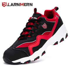 LARNMERN Men's Safety Shoes Work Shoe Steel Toe Comfortable