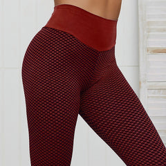 Grid Tights Yoga Pants Women Seamless High Waist Leggings