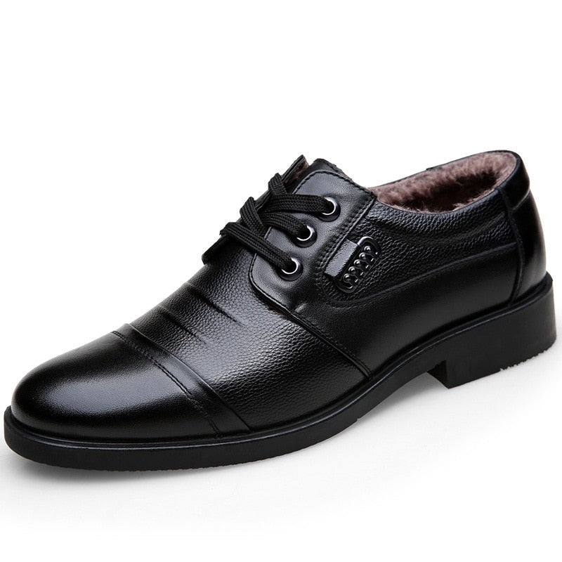 Winter Mens Shoes Fashion Men Genuine Leather Casual Shoes Business Plus