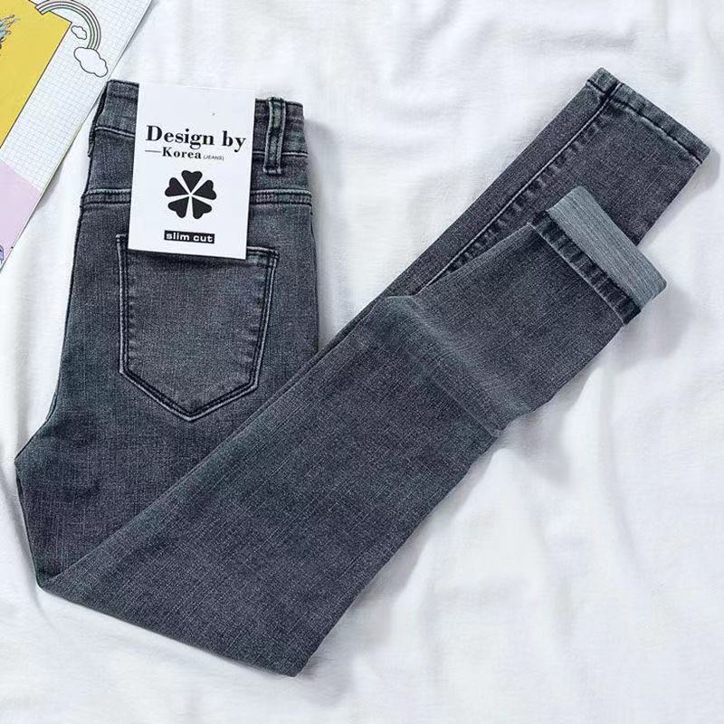 Women Jeans Autumn Elastic Pencil Trousers High Waist Ladies Tight Clothing