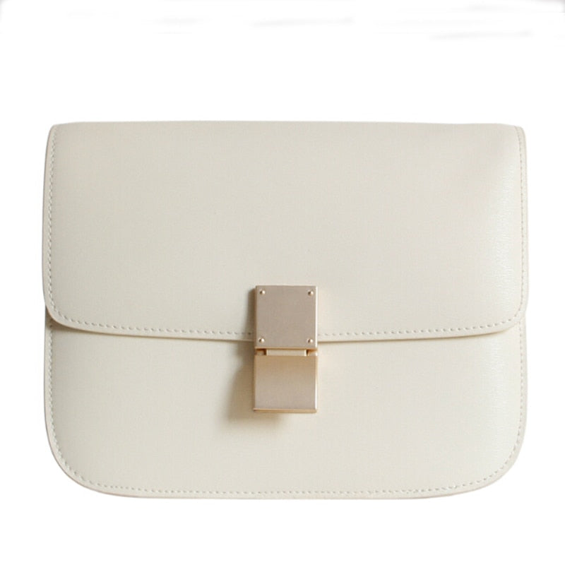 Genuine Leather Ladies Tofu Bag Luxury Design Handbag Purse Small
