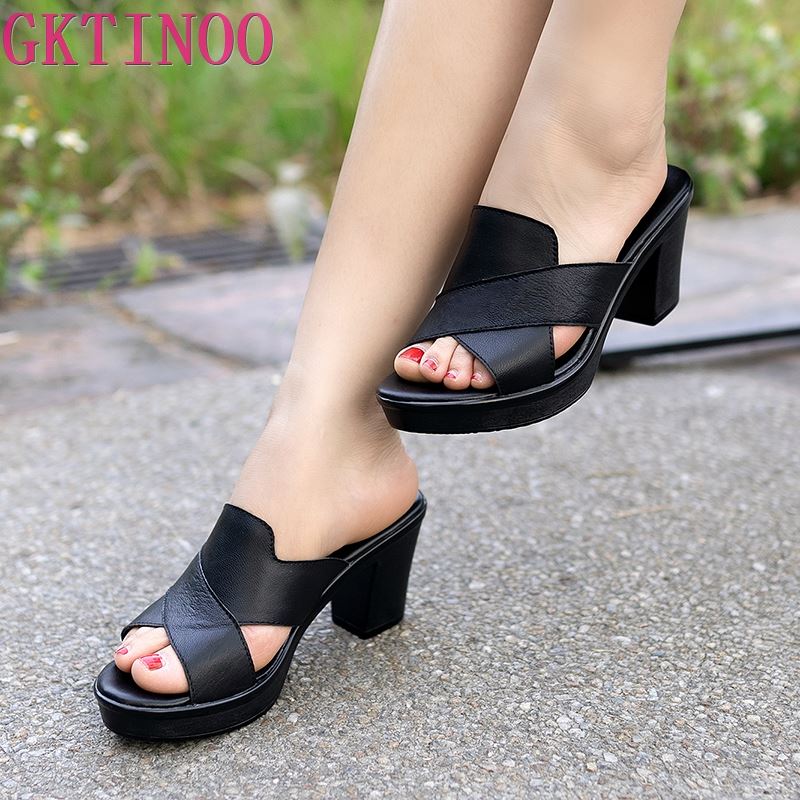 Slippers Sandals Summer 7cm High Heels Women Shoes Woman Slippers Summer Sandals Casual Shoes