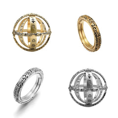 Vintage Astronomical Ball Rings For Women Men Creative Complex