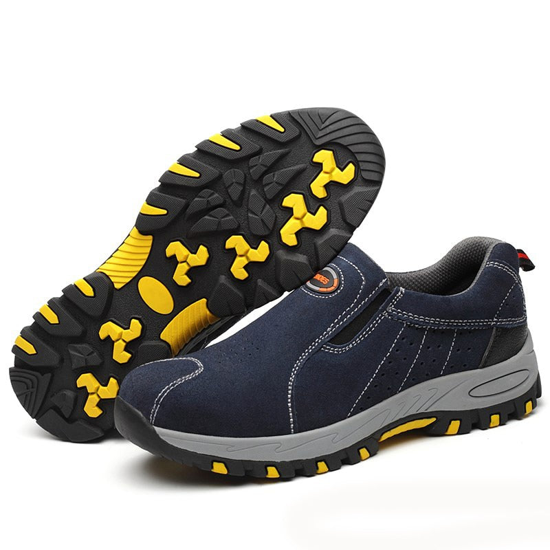 Steel Toe Safety Work Shoes Men Fashion Summer Breathable Slip