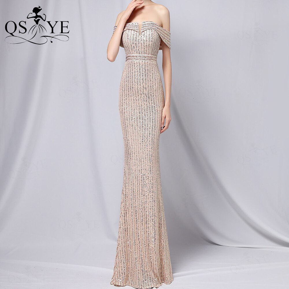 Homecoming Dresses: Off Shoulder White Prom Dress Long Twill Sequin Evening Gown