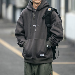 Plus Size Harajuku High Quality Thin Fleece Hoodie Japanese Streetwear Hip Hop