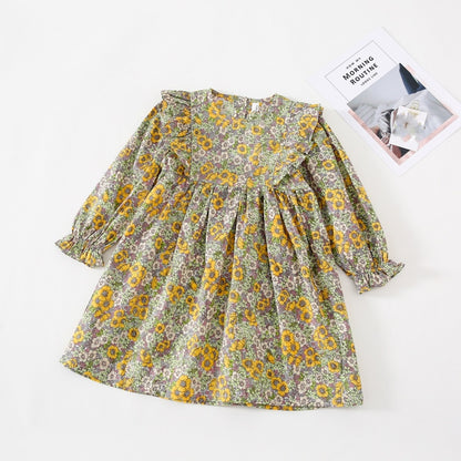 Girls Dress Autumn Children Dresses Palace Style Baby Kids Toddler