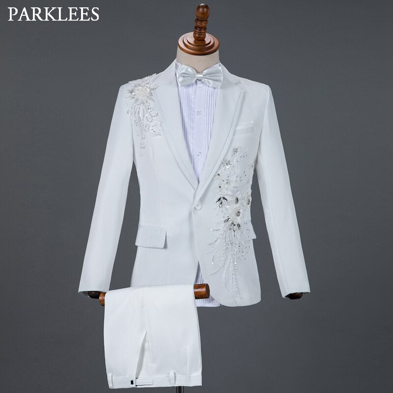 Tuxedo for Mens: Red Diamond Floral Men Suits for Wedding Mens Suits 3 Piece