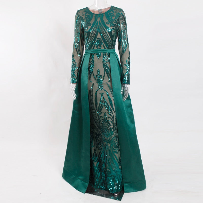 Evening wear Dresses: Long Sleeves Muslim Evening Dress