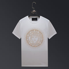 Character Rhinestones T Shirts Men Brand Short Sleeve Fashion Man