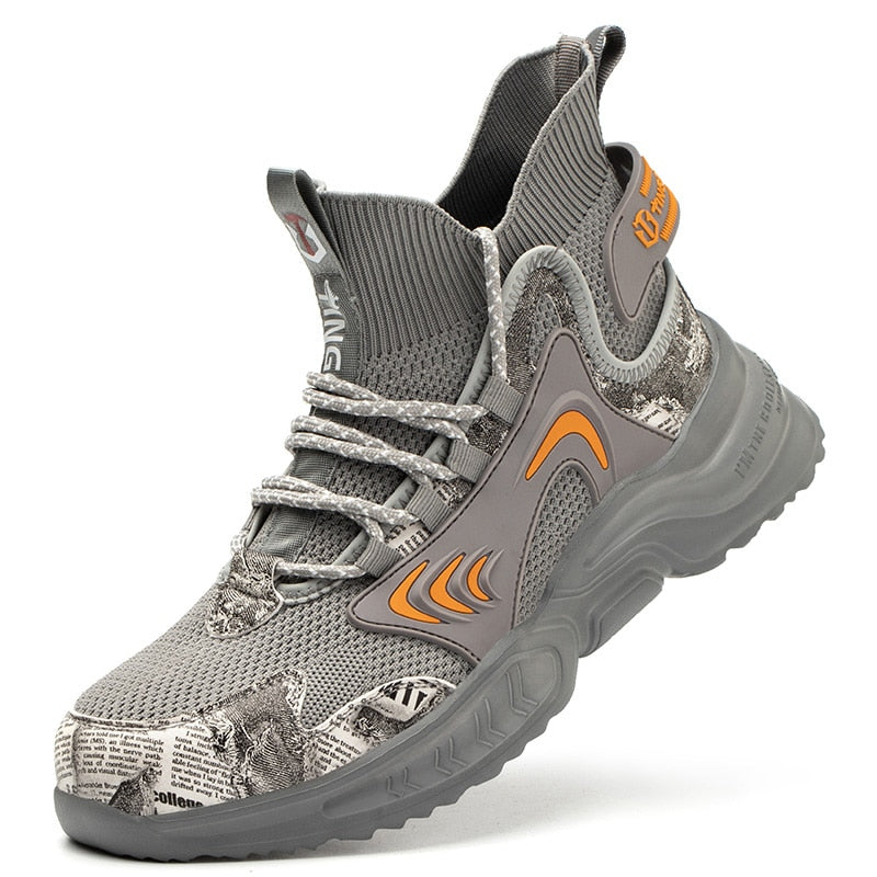 Male Work Boots Indestructible Safety Shoes Men Steel Toe