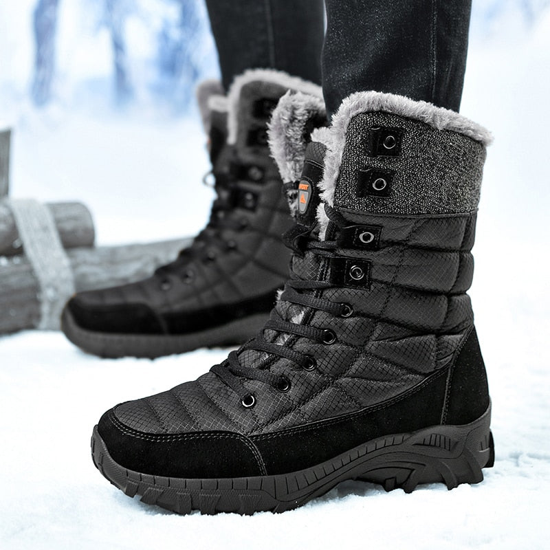 Men Winter Snow Boots Super Warm Men's Hiking Boots High Quality Waterproof