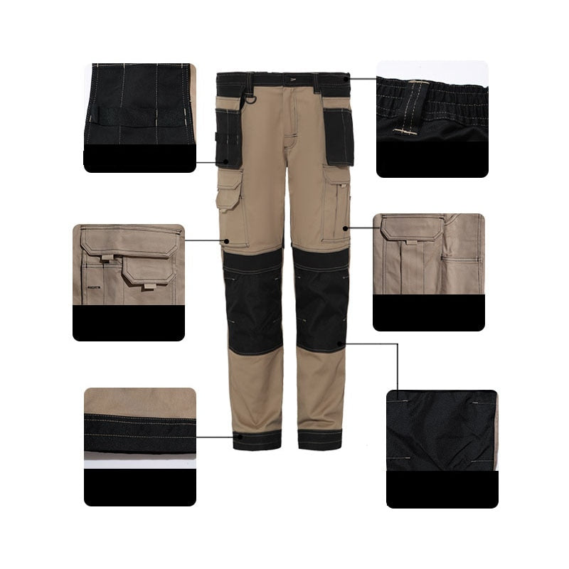 Men Multi Functional Pants Breathable Autumn Safari Style Long Trousers
