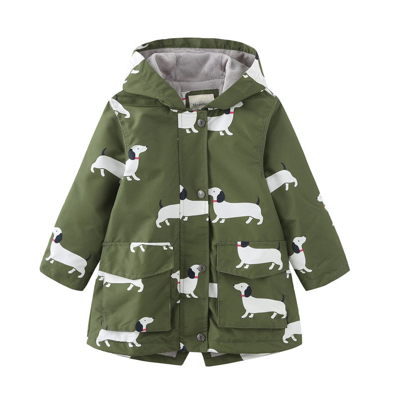 Children Boy Girl Trench Coat Quality Coat  Outerwear Spring Fall Cotton