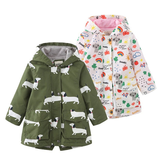 Children Boy Girl Trench Coat Quality Coat  Outerwear Spring Fall Cotton