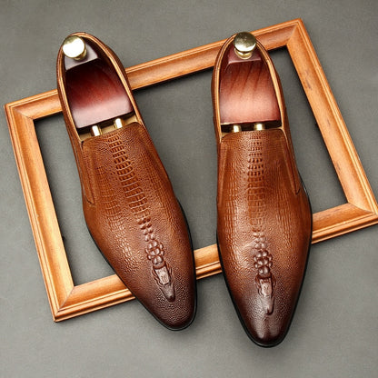 Handmade Mens Wedding Oxford Shoes Black Khaki Genuine Leather