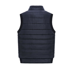 Mens Jacket Sleeveless Vest Winter Male Fleece Warm Vest Coats