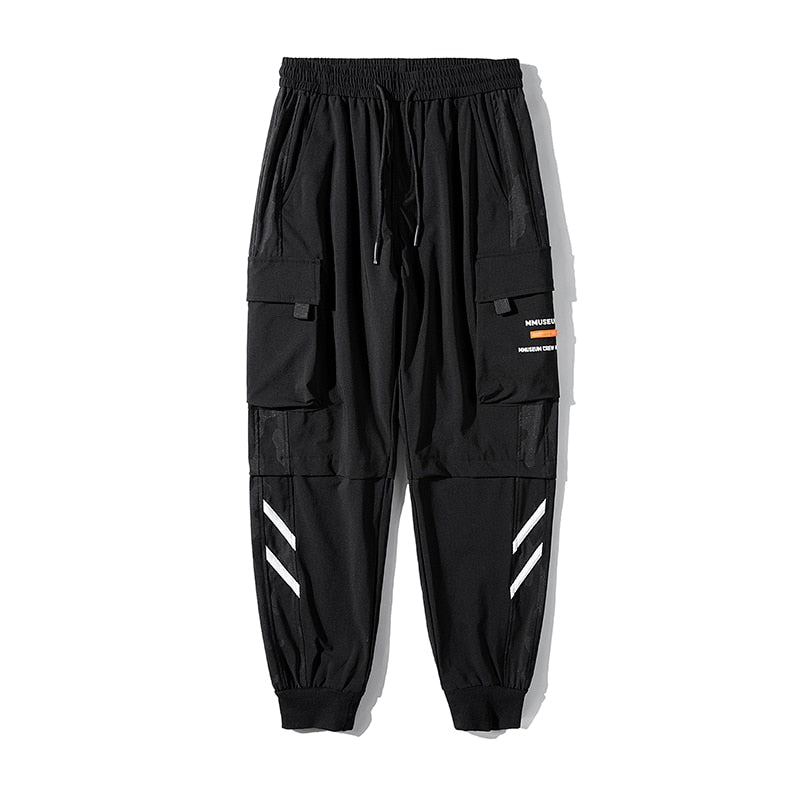 Streetwear Black Mens Harem Joggers Pants Men Cargo Pants Hip Hop
