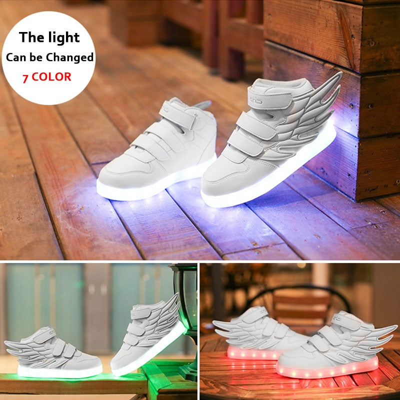 Children Glowing Sneakers Kid Luminous Sneakers for Boys