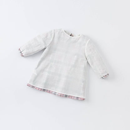 dave bella autumn baby girl cute cartoon plaid print dress children fashion party