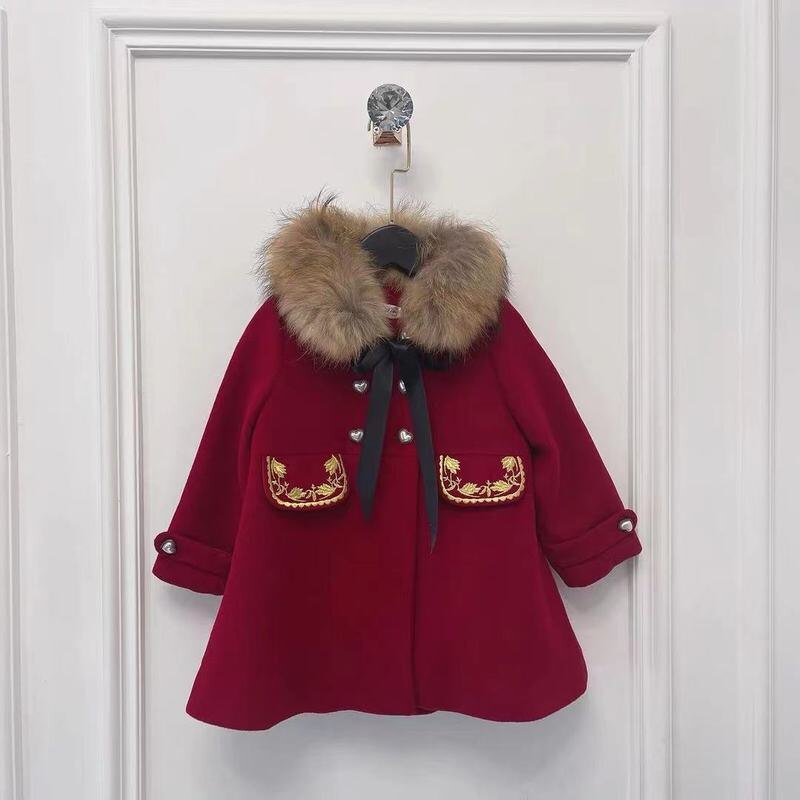 Spanish Girls Clothes Coat for Girl Kids Winter Clothes Girls Christmas Warm Jacket