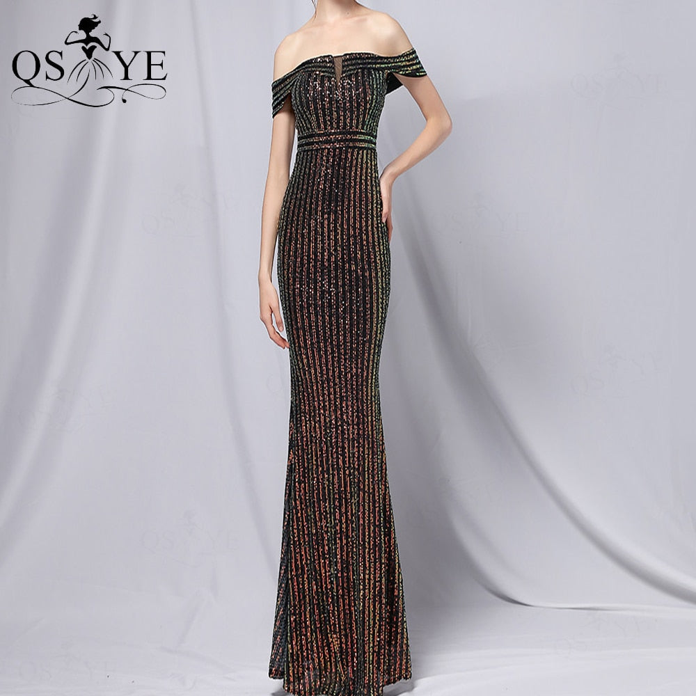 Homecoming Dresses: Off Shoulder White Prom Dress Long Twill Sequin Evening Gown