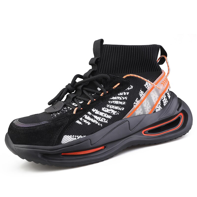 Man Safety Shoes Puncture-Proof Work Sneakers Lightweight Work Shoes Men