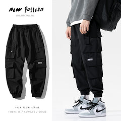 Streetwear Black Mens Harem Joggers Pants Men Cargo Pants Hip Hop