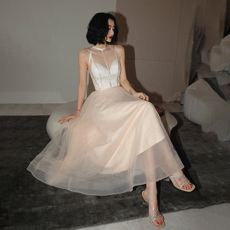 Homecoming Dresses: Empire Tulle Zipper Back A-Line Woman Formal Prom Party Gowns