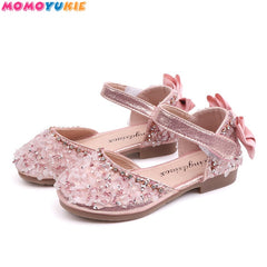 Children Princess Shoes Baby Girls Flat Bling Leather Sandals Fashion