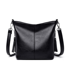 Solid Colors PU Leather Shoulder Bags Fashion Women Messenger Bag