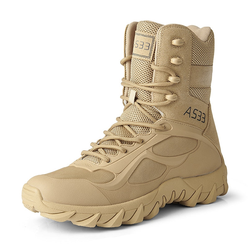 Men High Quality Brand Military Leather Boots Special Force Tactical Desert