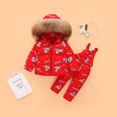 children down jacket suits for men and women baby suspenders