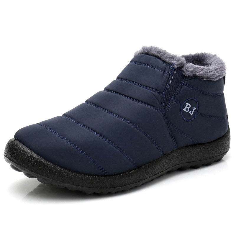 Women Boots Plush Slip On Women Ankle Boots Waterproof Winter Casual