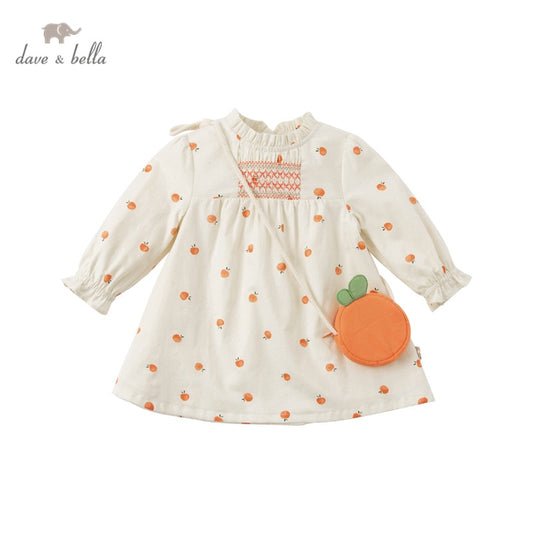 dave bella spring baby girl fashion fruit print dress with a small bag party dress