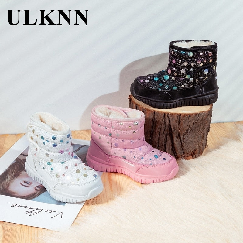 Cotton-Padded Shoes For Children Kids Snow Boots Style Plus