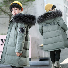 Children warm Thicken clothing Boy clothes Winter Down Jackets 5-16 years