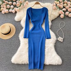 Dresses For Women Strapless Ribbed Knitted Bodycon Dress Women