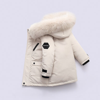 Winter White duck down Jacket Boys Parka Thick Warm Baby Outerwear Coat