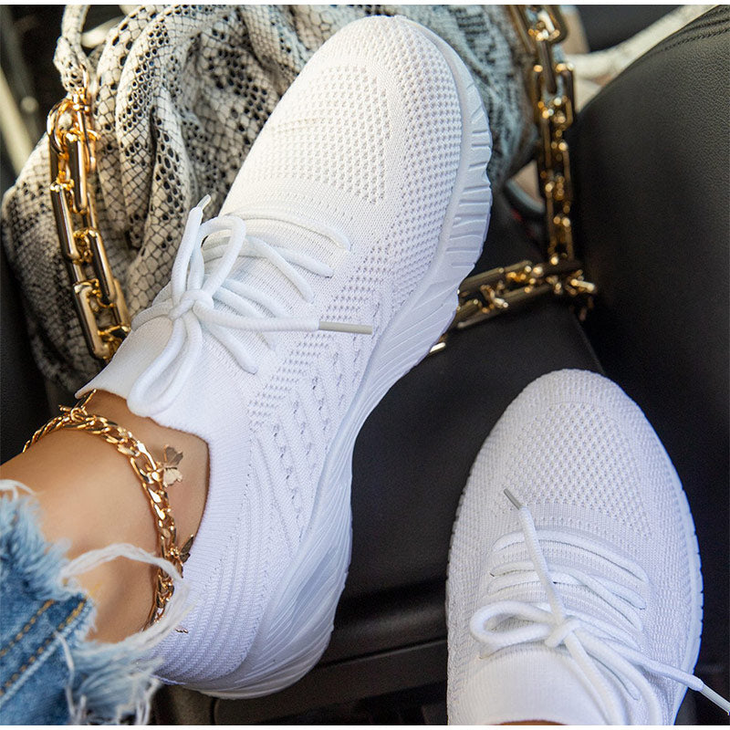 Women's Sneakers Breathable Knitted Casual Women Socks Shoes