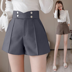 Suits Shorts Women Summer High Waist Solid Black Office